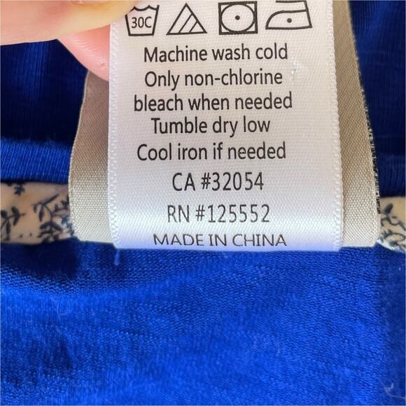 ANTHROPOLOGIE DOLAN Left Coast Loren High-Low Tunic Royal Blue Size S - Picture 9 of 9